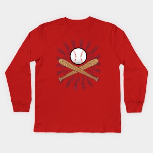 Sports Baseball Design Kids Long Sleeve T-Shirt
